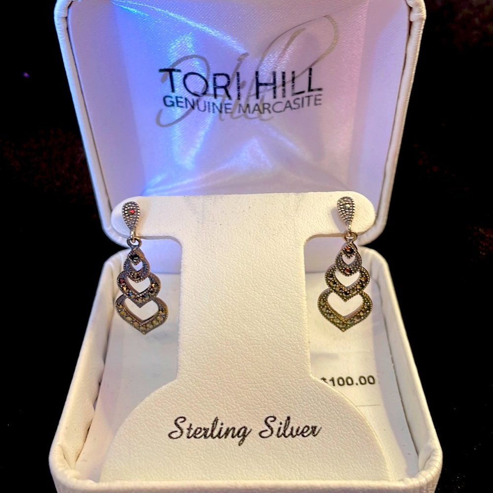 Tori Hill Genuine Marcasite earrings